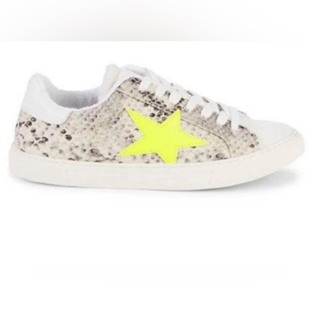 Steven New York by Steve Madden Star Snakeskin Animal Print Sneakers Size 8